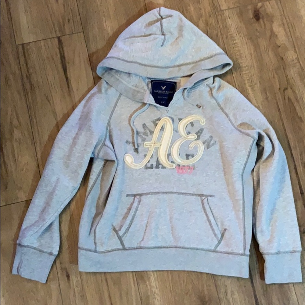 American Eagle gray hoodie, size L